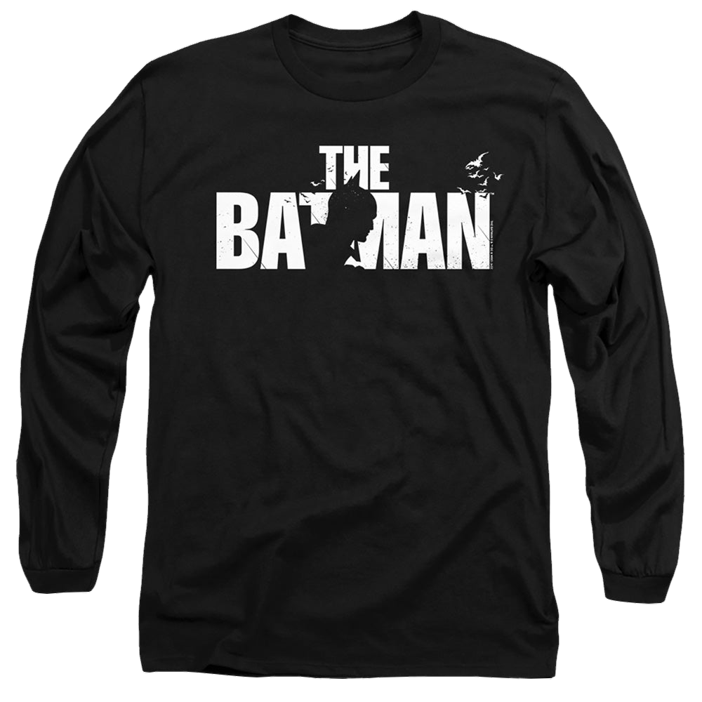 The Batman (2022) Silhouette Title - Men's Long Sleeve T-Shirt Men's Long Sleeve T-Shirt Batman   