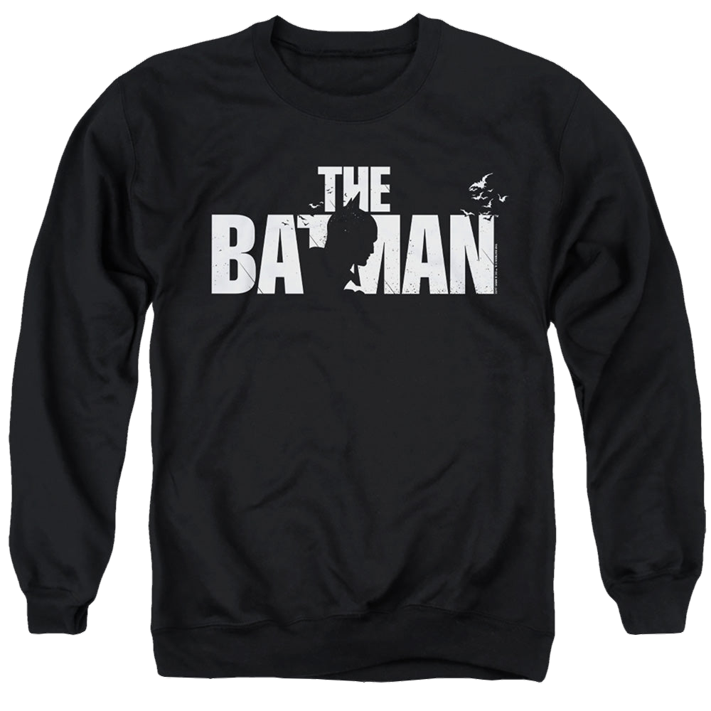 The Batman (2022) Silhouette Title - Men's Crewneck Sweatshirt Men's Crewneck Sweatshirt Batman   
