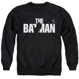 The Batman (2022) Silhouette Title - Men's Crewneck Sweatshirt Men's Crewneck Sweatshirt Batman   