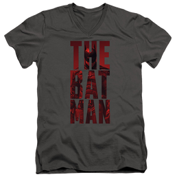 The Batman (2022) Crimson Crusader - Men's V-Neck T-Shirt Men's V-Neck T-Shirt Batman   