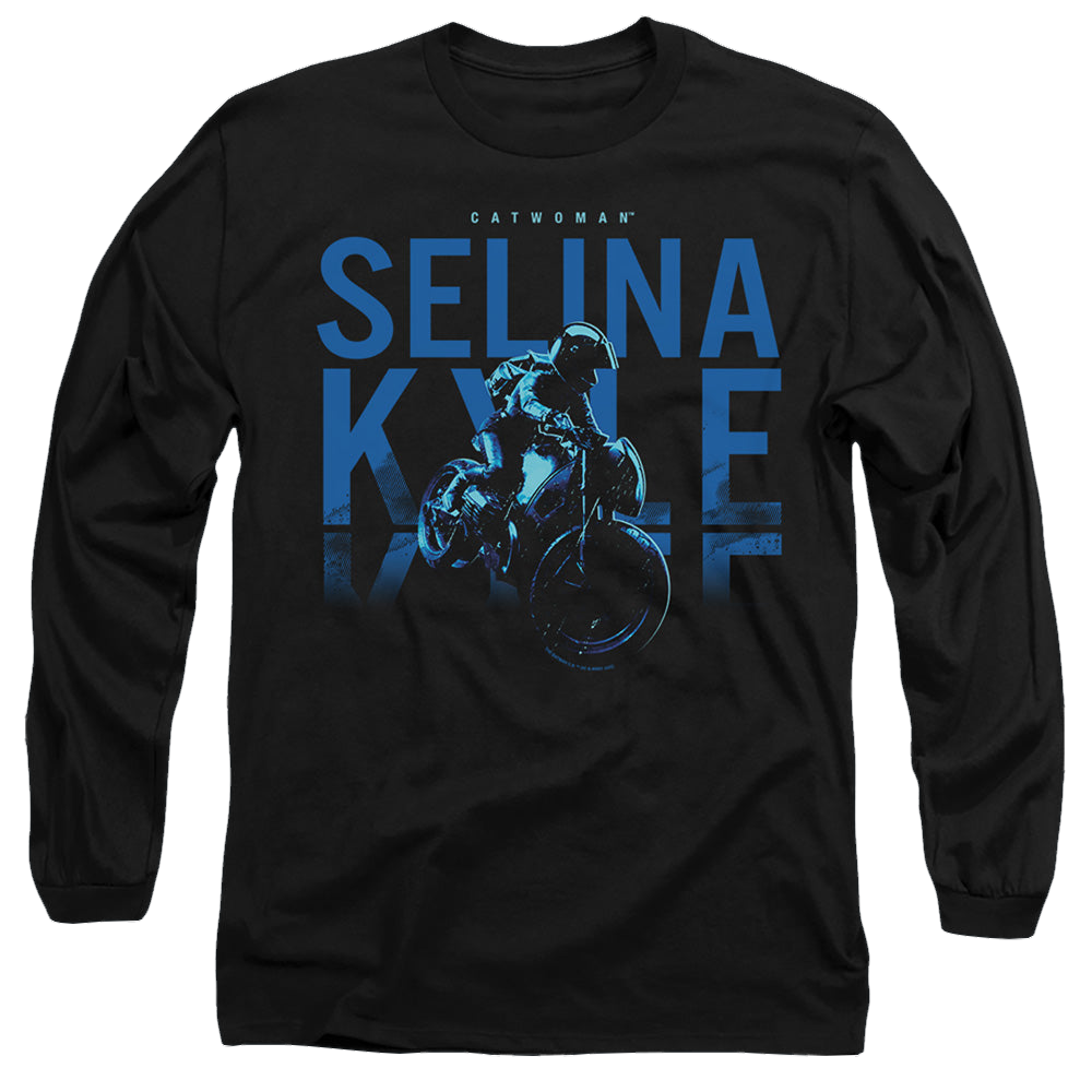 The Batman (2022) Selina Kyle Motorcycle - Men's Long Sleeve T-Shirt Men's Long Sleeve T-Shirt Batman   