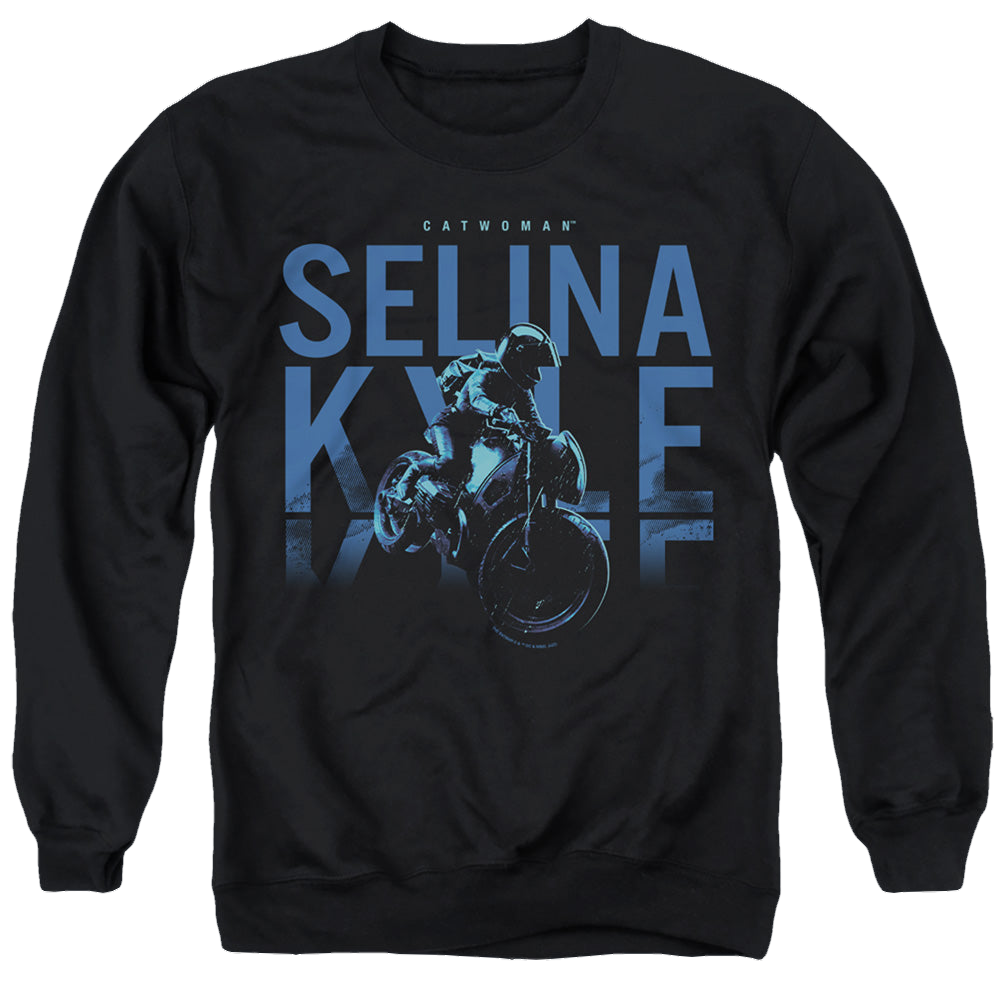The Batman (2022) Selina Kyle Motorcycle - Men's Crewneck Sweatshirt Men's Crewneck Sweatshirt Batman   