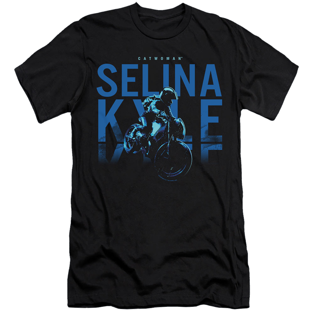 The Batman (2022) Selina Kyle Motorcycle - Men's Premium Slim Fit T-Shirt Men's Premium Slim Fit T-Shirt Batman   