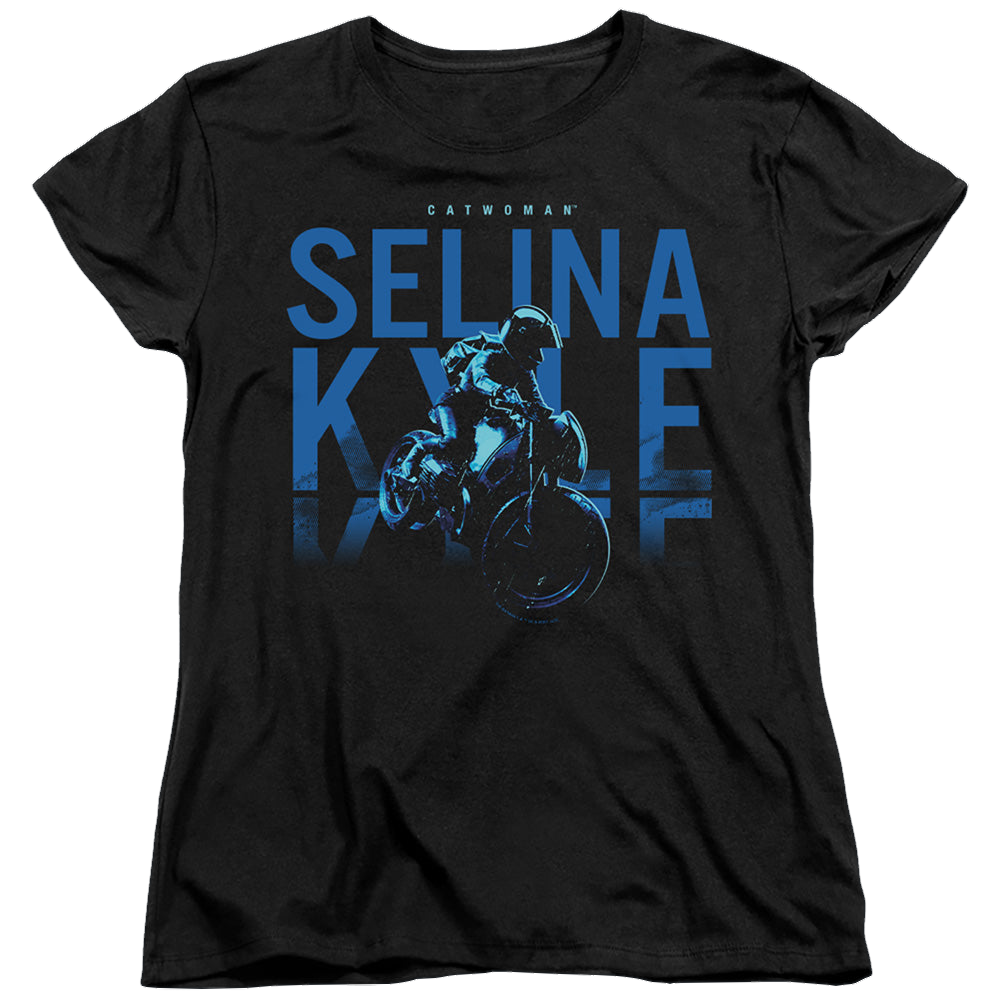 The Batman (2022) Selina Kyle Motorcycle - Women's T-Shirt Women's T-Shirt Batman   