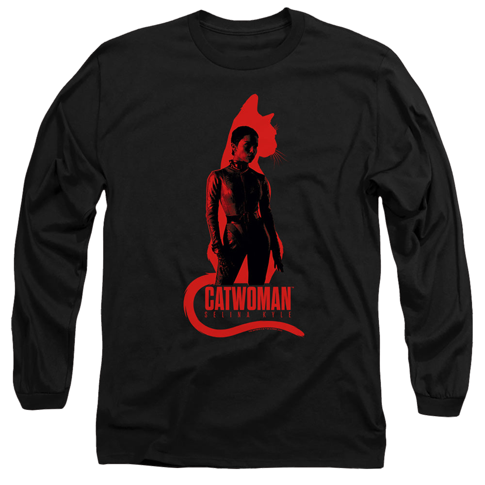 The Batman (2022) Selina Kyle Cat Silhouette - Men's Long Sleeve T-Shirt Men's Long Sleeve T-Shirt Batman   