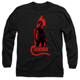 The Batman (2022) Selina Kyle Cat Silhouette - Men's Long Sleeve T-Shirt Men's Long Sleeve T-Shirt Batman   