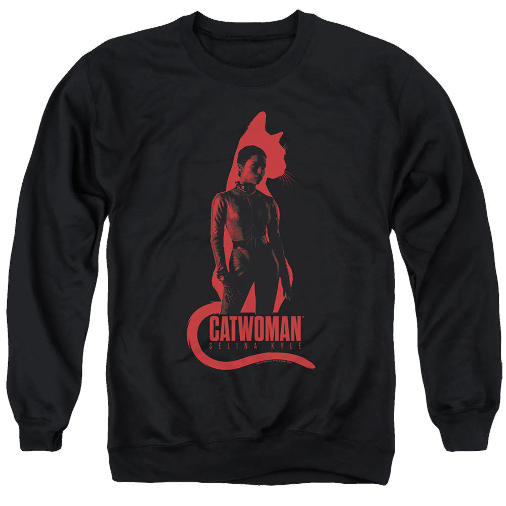The Batman (2022) Selina Kyle Cat Silhouette - Men's Crewneck Sweatshirt Men's Crewneck Sweatshirt Batman   