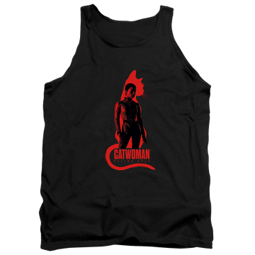 Black men's tank with The Batman (2022) Selina Kyle Cat Silhouette graphic