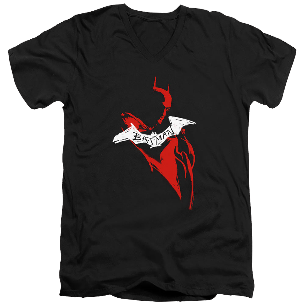 The Batman (2022) Hand Drawn Silhouette - Men's V-Neck T-Shirt Men's V-Neck T-Shirt Batman   
