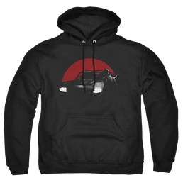 The Batman (2022) Red Moon And Batmobile - Pullover Hoodie Pullover Hoodie Batman   