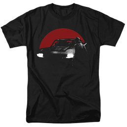 The Batman (2022) Red Moon And Batmobile - Men's Regular Fit T-Shirt Men's Regular Fit T-Shirt Batman   
