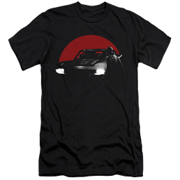 The Batman (2022) Red Moon And Batmobile - Men's Premium Slim Fit T-Shirt Men's Premium Slim Fit T-Shirt Batman   