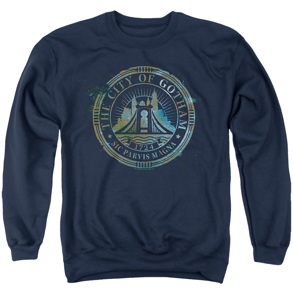 The Batman (2022) City Of Gotham - Men's Crewneck Sweatshirt Men's Crewneck Sweatshirt Batman   