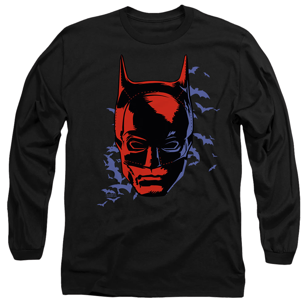 The Batman (2022) Shadowed Headshot - Men's Long Sleeve T-Shirt Men's Long Sleeve T-Shirt Batman   