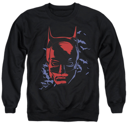 The Batman (2022) Shadowed Headshot - Men's Crewneck Sweatshirt Men's Crewneck Sweatshirt Batman   