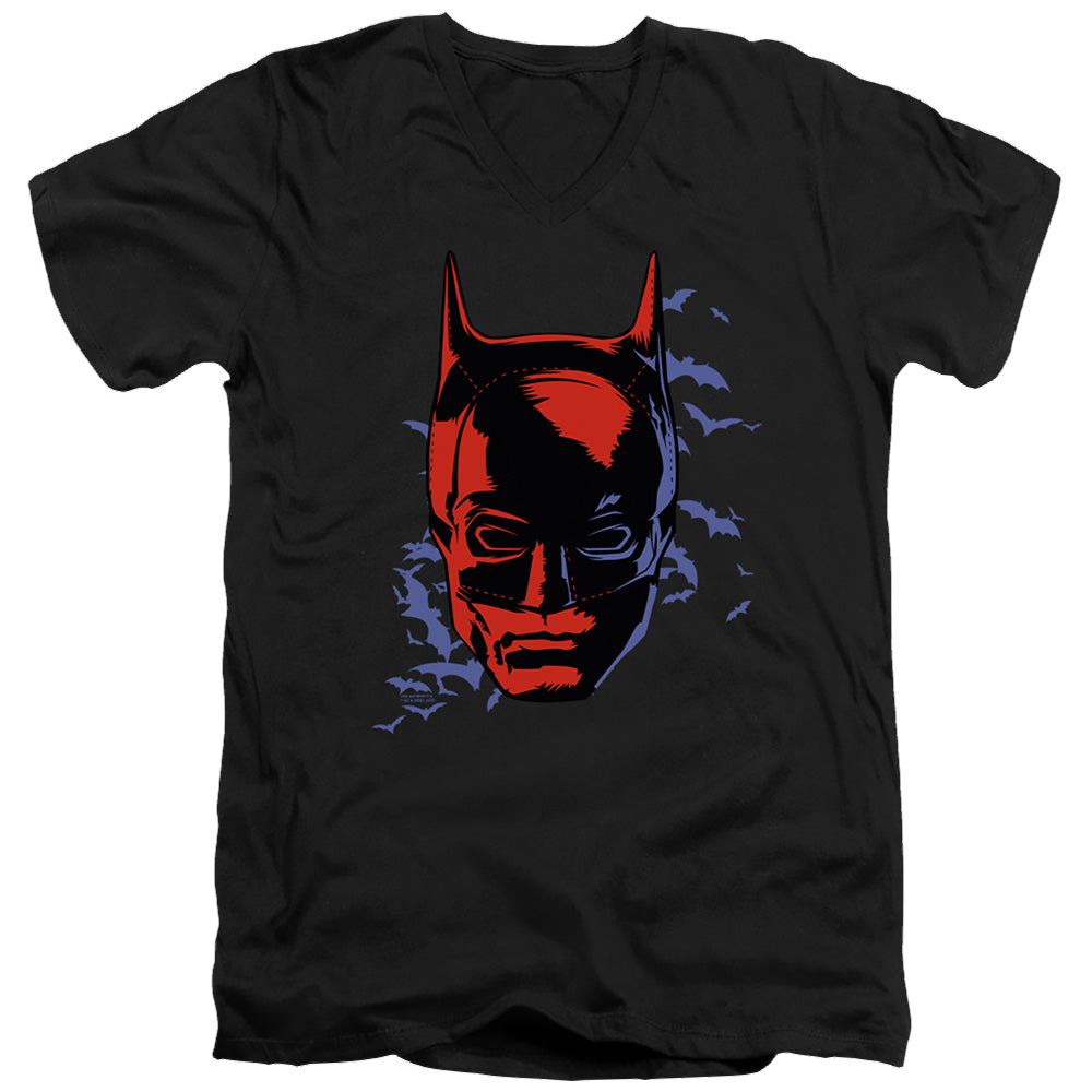 The Batman (2022) Shadowed Headshot - Men's V-Neck T-Shirt Men's V-Neck T-Shirt Batman   