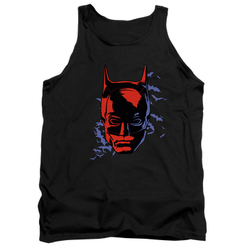 Black men's tank with The Batman (2022) Shadowed Headshot graphic
