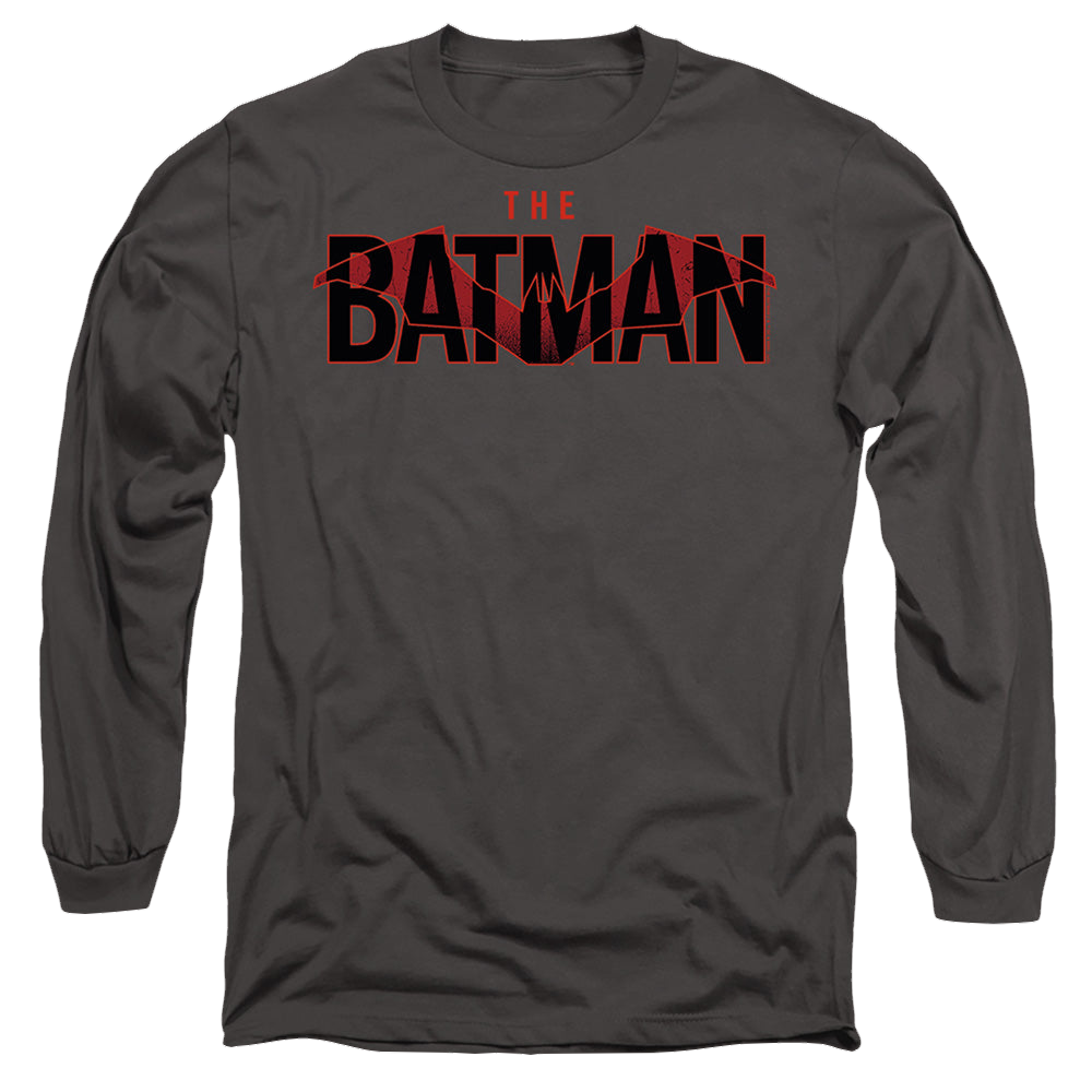 The Batman (2022) Logo With Red Bat - Men's Long Sleeve T-Shirt Men's Long Sleeve T-Shirt Batman   