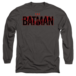 The Batman (2022) Logo With Red Bat - Men's Long Sleeve T-Shirt Men's Long Sleeve T-Shirt Batman   