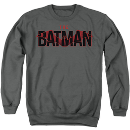 The Batman (2022) Logo With Red Bat - Men's Crewneck Sweatshirt Men's Crewneck Sweatshirt Batman   