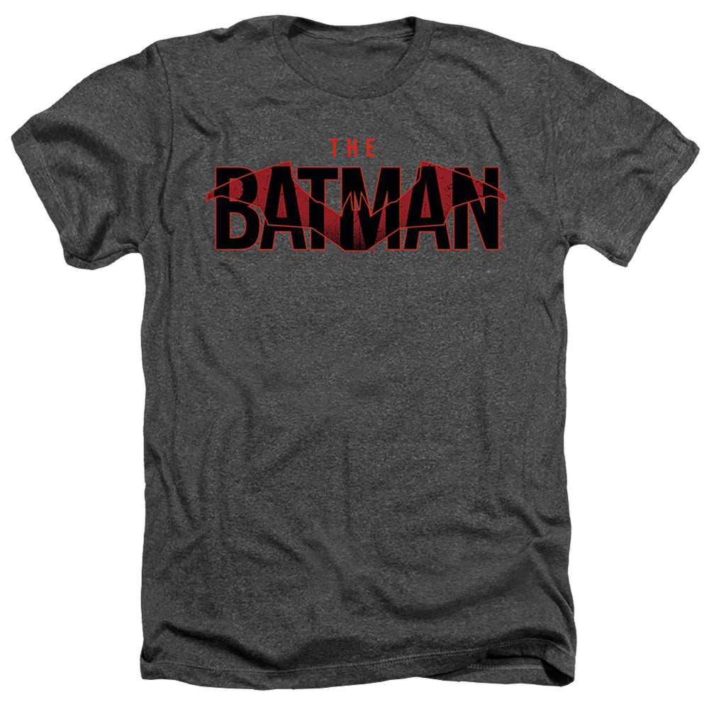 The Batman (2022) Logo With Red Bat - Men's Heather T-Shirt Men's Heather T-Shirt Batman   