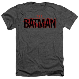 The Batman (2022) Logo With Red Bat - Men's Heather T-Shirt Men's Heather T-Shirt Batman   