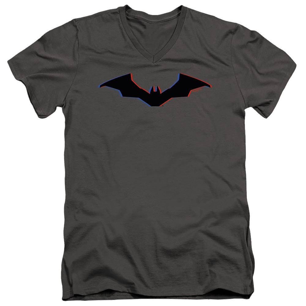 The Batman (2022) Tri-Color Bat Silhouette - Men's V-Neck T-Shirt Men's V-Neck T-Shirt Batman   