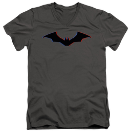 The Batman (2022) Tri-Color Bat Silhouette - Men's V-Neck T-Shirt Men's V-Neck T-Shirt Batman   