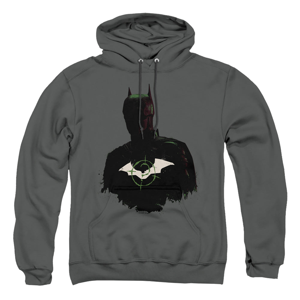 The Batman (2022) Silhouette With Riddler Logo - Pullover Hoodie Pullover Hoodie Batman   