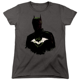 The Batman (2022) Silhouette With Riddler Logo - Women's T-Shirt Women's T-Shirt Batman   