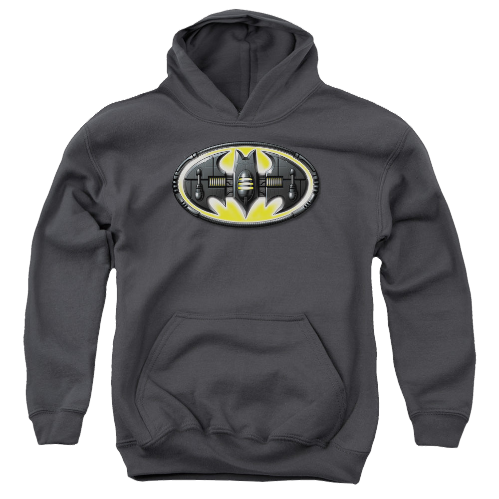 DC Batman Bat Mech Logo - Youth Hoodie Youth Hoodie (Ages 8-12) Batman   
