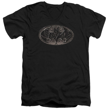 Batman Bio Mech Bat Shield - Men's V-Neck T-Shirt Men's V-Neck T-Shirt Batman   
