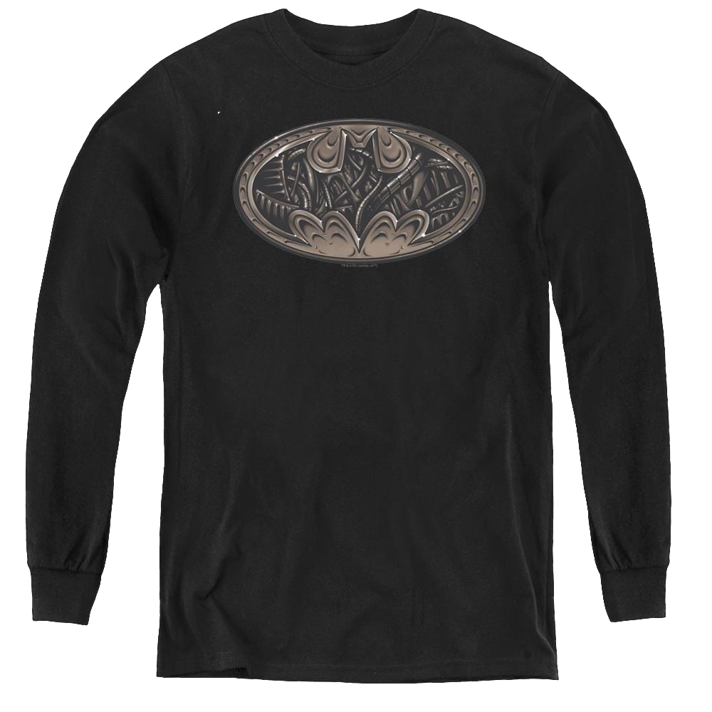 Dc Batman Bio Mech Bat Shield - Youth Long Sleeve T-Shirt Youth Long Sleeve T-Shirt Batman   