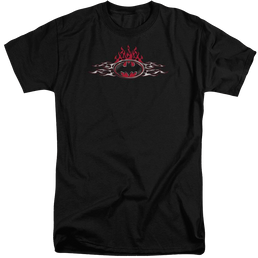 Batman Steel Flames Logo - Men's Tall Fit T-Shirt Men's Tall Fit T-Shirt Batman   