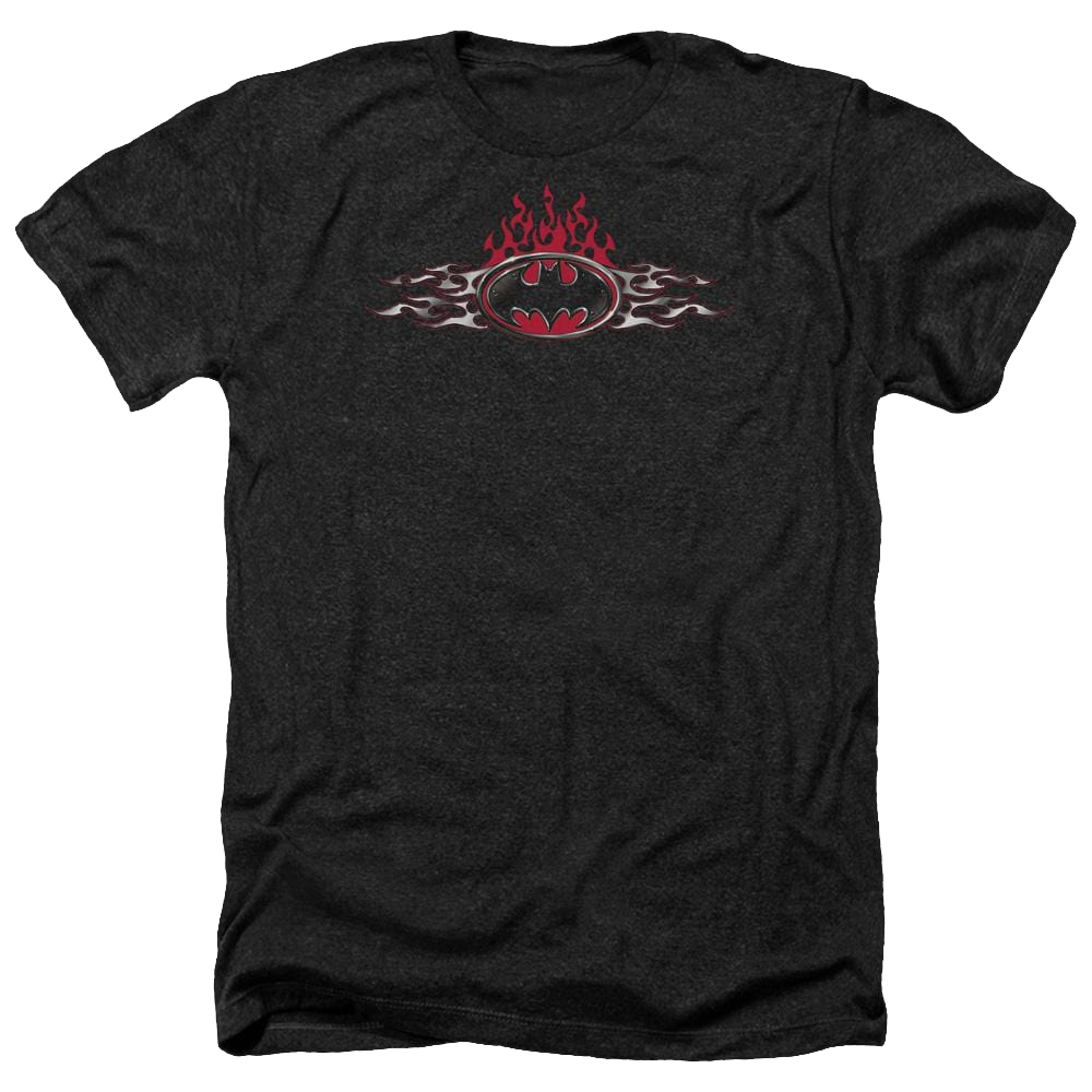 Batman Steel Flames Logo - Men's Heather T-Shirt Men's Heather T-Shirt Batman   