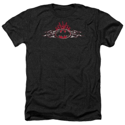 Batman Steel Flames Logo - Men's Heather T-Shirt Men's Heather T-Shirt Batman   
