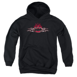 DC Batman Steel Flames Logo - Youth Hoodie Youth Hoodie (Ages 8-12) Batman   