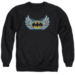 Batman Steel Wings Logo - Men's Crewneck Sweatshirt Men's Crewneck Sweatshirt Batman   