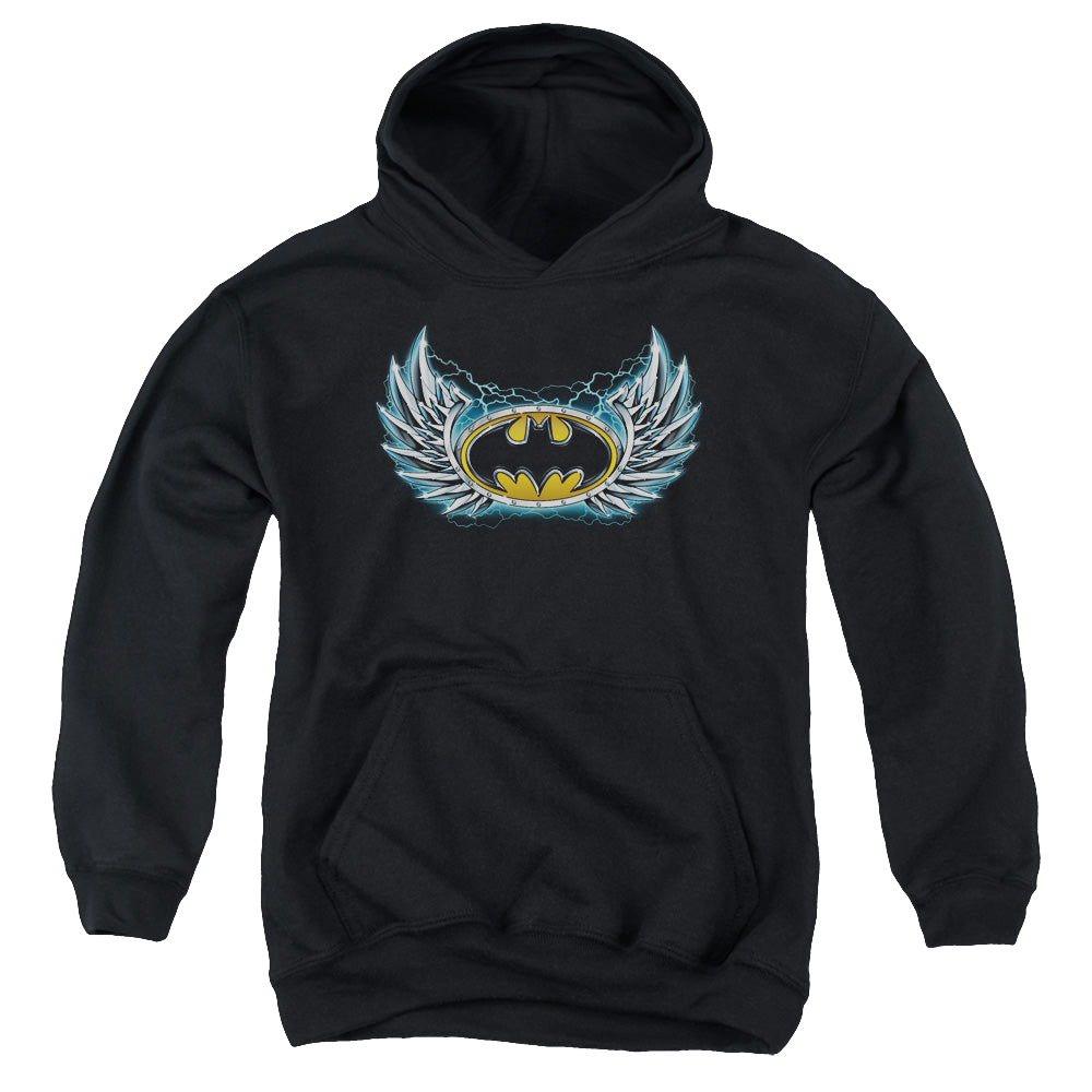 DC Batman Steel Wings Logo - Youth Hoodie Youth Hoodie (Ages 8-12) Batman   