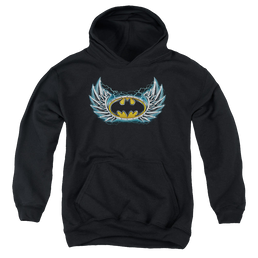 DC Batman Steel Wings Logo - Youth Hoodie Youth Hoodie (Ages 8-12) Batman   