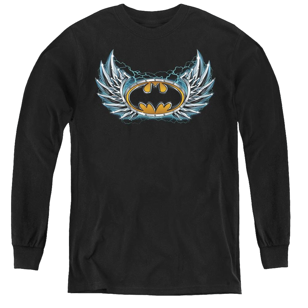 Dc Batman Steel Wings Logo - Youth Long Sleeve T-Shirt Youth Long Sleeve T-Shirt Batman   