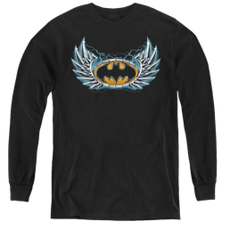 Dc Batman Steel Wings Logo - Youth Long Sleeve T-Shirt Youth Long Sleeve T-Shirt Batman   