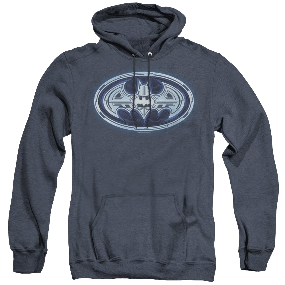 Dc Batman Cyber Bat Shield - Heather Pullover Hoodie Heather Pullover Hoodie Batman   