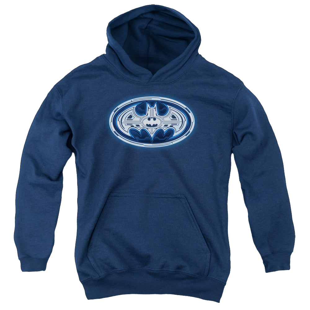 DC Batman Cyber Bat Shield - Youth Hoodie Youth Hoodie (Ages 8-12) Batman   