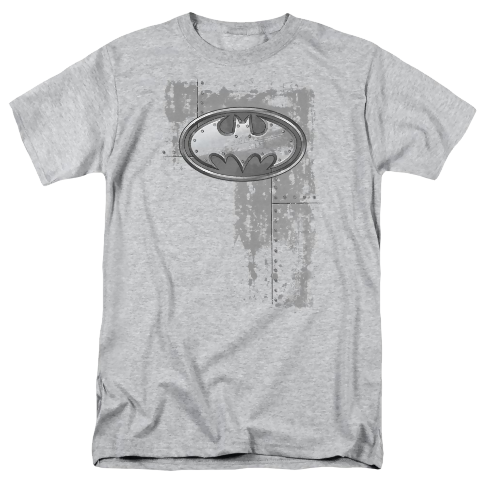 Batman Rivited Metal Logo - Men's Regular Fit T-Shirt Men's Regular Fit T-Shirt Batman   