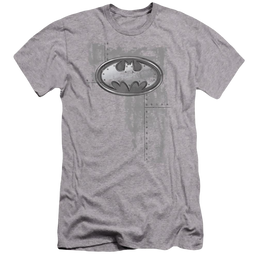 Batman Rivited Metal Logo - Men's Premium Slim Fit T-Shirt Men's Premium Slim Fit T-Shirt Batman   