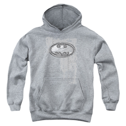 DC Batman Rivited Metal Logo - Youth Hoodie Youth Hoodie (Ages 8-12) Batman   