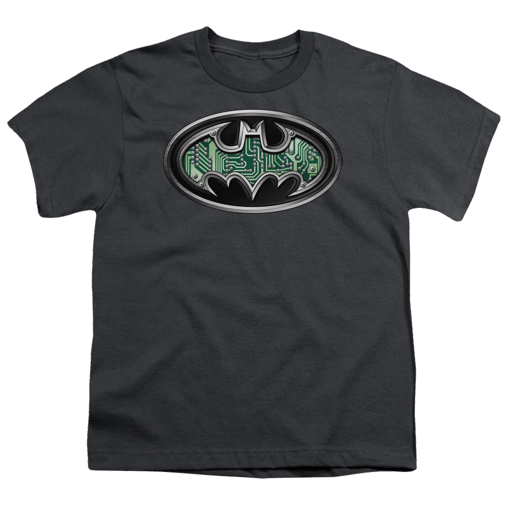 DC Batman Circuitry Shield - Youth T-Shirt Youth T-Shirt (Ages 8-12) Batman   