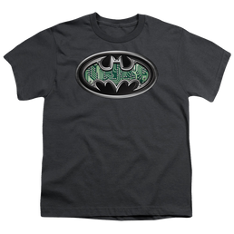 DC Batman Circuitry Shield - Youth T-Shirt Youth T-Shirt (Ages 8-12) Batman   