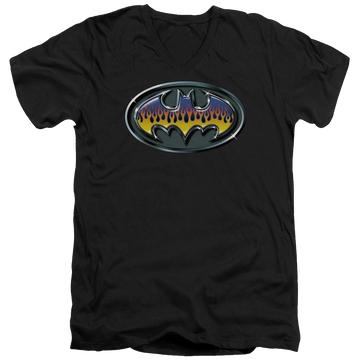 Batman Hot Rod Shield - Men's V-Neck T-Shirt Men's V-Neck T-Shirt Batman   